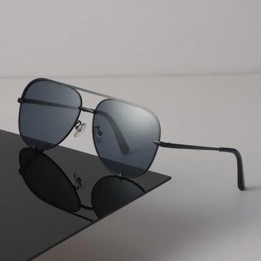 Mode Damen Sonnenbrille Herren Quadratisch Vintage Großer Rahmen Sonnenbrille Stilvoll Spiegel Schwarz Retro Oculos