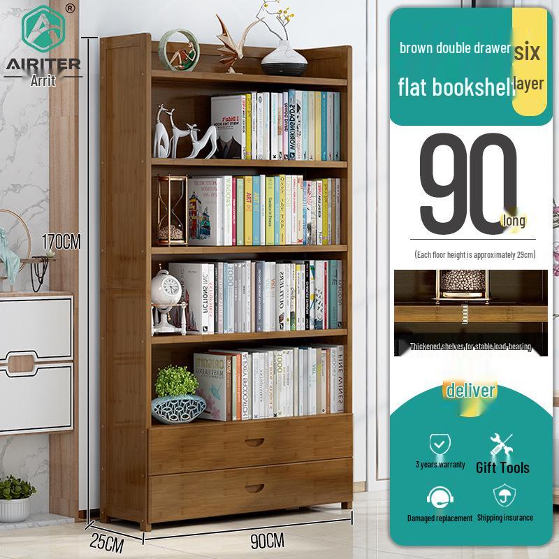 Minimalist Multi-Layer Bookshelf: Floor-Standing Rack for Home & Children's Room