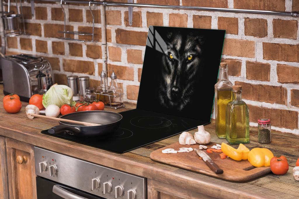 SZKLANA DESKA DO KROJENIA 52x40 WILK