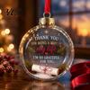 DIY Craft Ornaments for Holidays 3D Clear Ball Christmas Ornament, Holiday Message Keepsake, Acrylic Decorative Hanging Festivals Tree Decoration