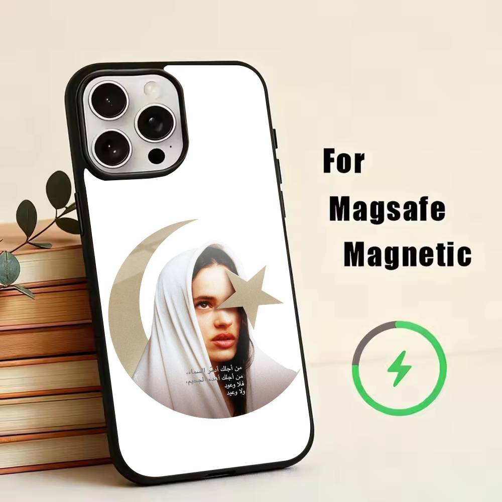 Singer R-ROSALíA Phone Case For iPhone17,16,15,14,13,12,11 Plus,Pro Magnetic For Magsafe Wireless Charging