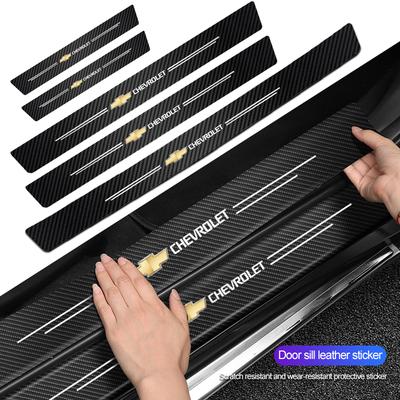 Car Threshold Protection Sticker Trunk Carbon Fiber Decor For Equinox Suburban Cruze Malibu Traverse Blazer Colorado