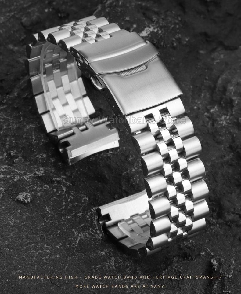 Gebogene Schnittstelle Exquisites Edelstahl-Uhrenarmband 22 mm für Seiko Turtle Serie SRP777J1SRPE99K1 Stahl-Uhrenarmband Langlebig