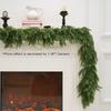 Cedar Garland Realistic Real Touch Winter Pine Garland for Mantle Holiday Atmosphere Props Party Supplies Mantle Fireplace Wall