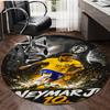 1pc Neymar13 Carpet, Round Rug, Comfortable, Suitable for Entryways, Living Rooms, Office, And Bedrooms, Christmas Decoration