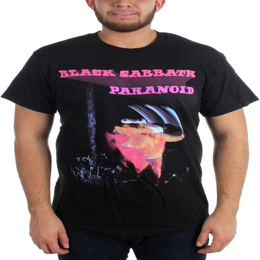 Футболка Black Sabbath Paranoid Полосы Движения Логотип Группы Официальная Мужская Черная XXXXXL чёрный