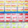 Fluorescent Yellow & Red Seven-Star Oval Fishing Float