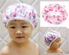 2 Pc Kids Children Shower Cap Waterproof Elastic Bath Hat Cleaning Hat Cute