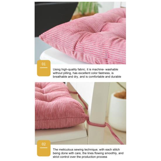 Seat Cushion with Straps Fully Filled Breathable Prevents Deformation Lumbar Support Seat Cushion Pain Relief Seat Pad