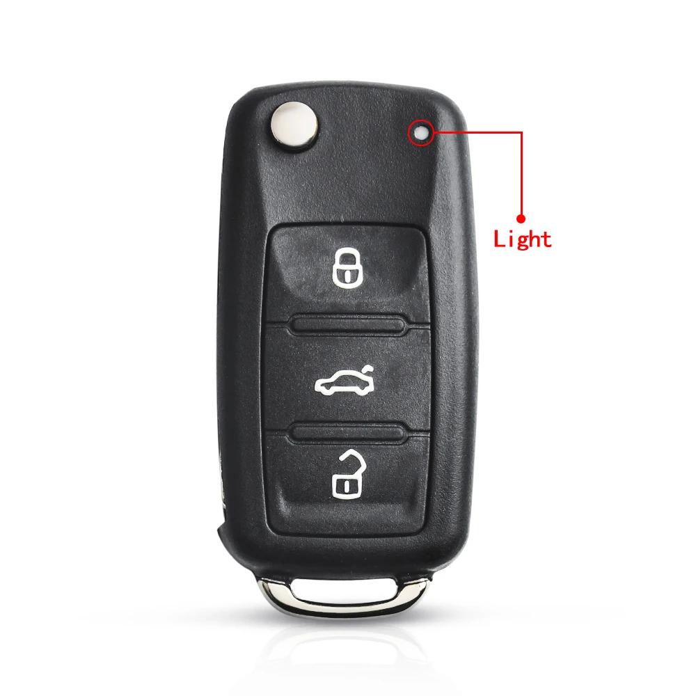2/3 Tasten Klappbare Auto-Fernbedienungsschale Flip-Key-Schale für Volkswagen VW Polo Passat B5 Tiguan Golf Seat Skoda Auto Leerer Schlüssel