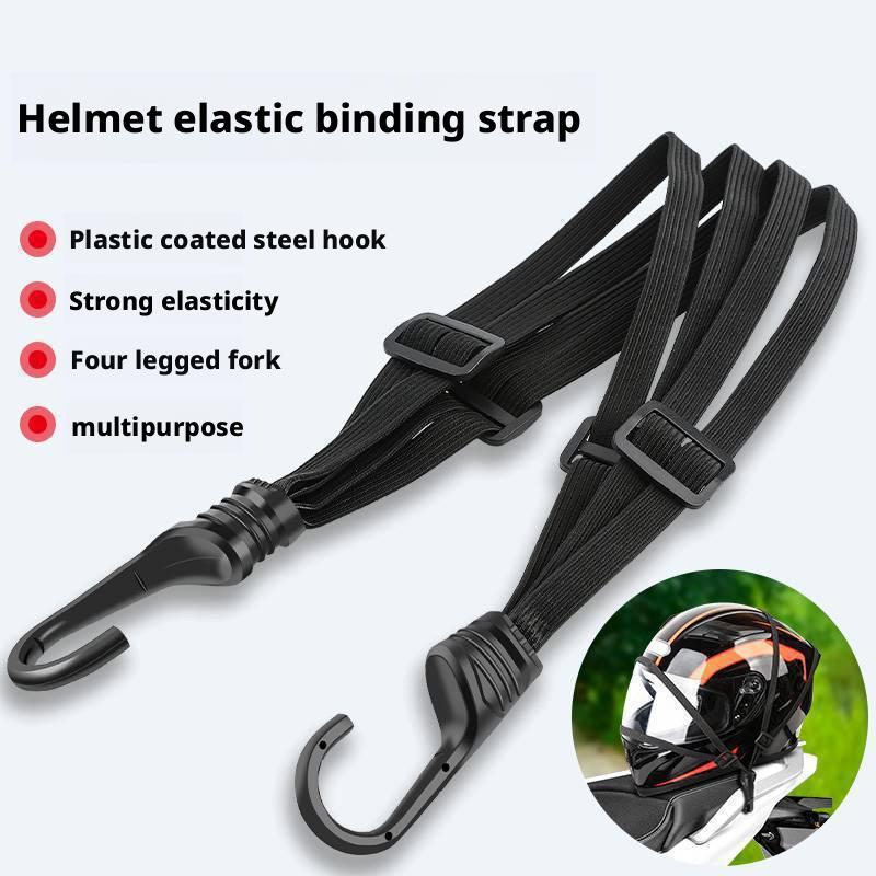 60/90cm Motorcycle Elastic Helmet Luggage Rope Shelf Binding Belt Retractable Elastic Binding Rope Fixing Rubber Band Accessory