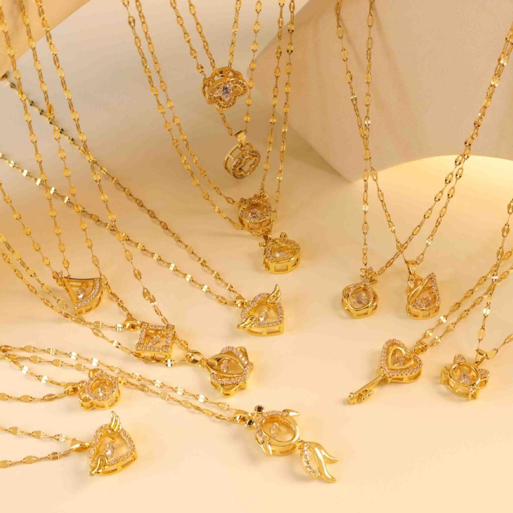 Necklace Does Not Fade Women's Summer Smart Love Versatile Necklace Women's High-end Titanium Steel Accessories