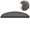 VidaXL Stair Carpet 15 Pieces 56 X 17 X 3 Cm Dark Grey Semi-round 322368
