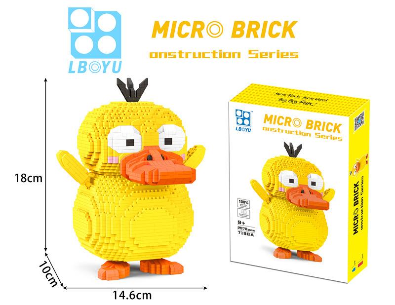 Pokemon Micro Building Block Pikachu Psyduck Gyarados Charizard Squirtle Model Diamond Brick Figure Model Toys for Birthday Gift