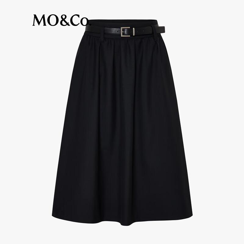 MO&Co. British Style A-Line High-Waist Mid-Length Skirt