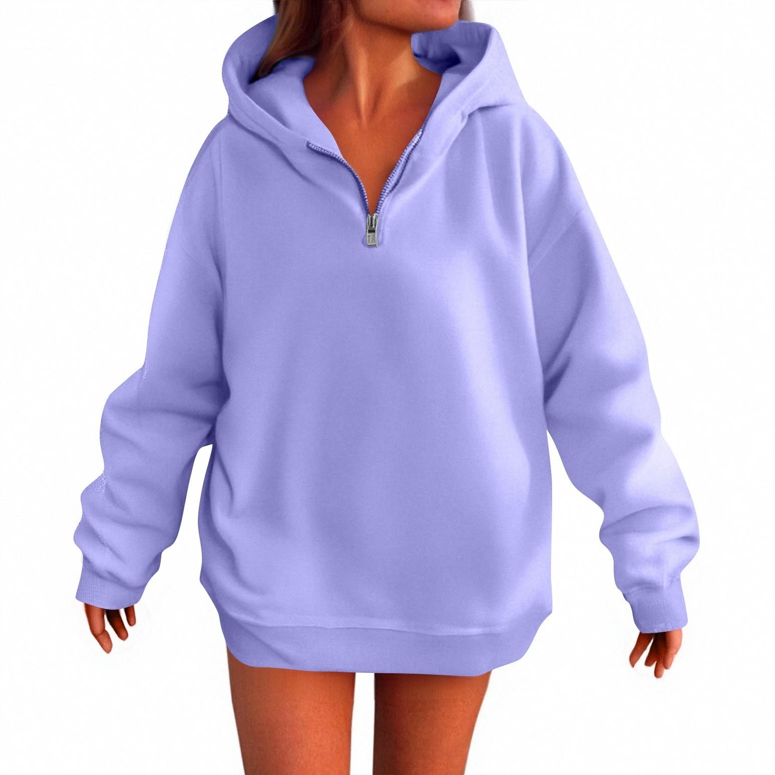 

Женская мода Повседневные толстовки с капюшоном и длинным рукавом однотонные топы XXL