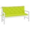 VidaXL Set of 2 Garden Bench Cushions, Bench Cover with Tie Strings, Waterproof Outdoor Cushion, Green 361708