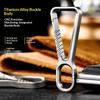 Titanium Alloy Mini Keychain Buckle Multi-Functional Lightweight Durable Pendant for Camping Hiking Travel