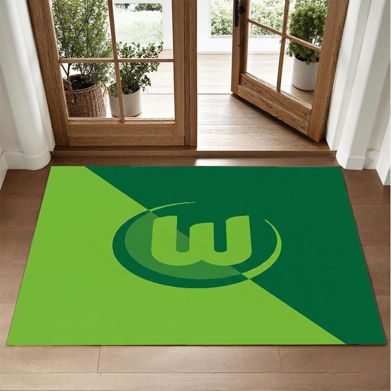 VfL Wolfsburg FC Design Kristall-Samt-Teppich Weiche Dekorationsmatte für Schlafzimmer Eingang
