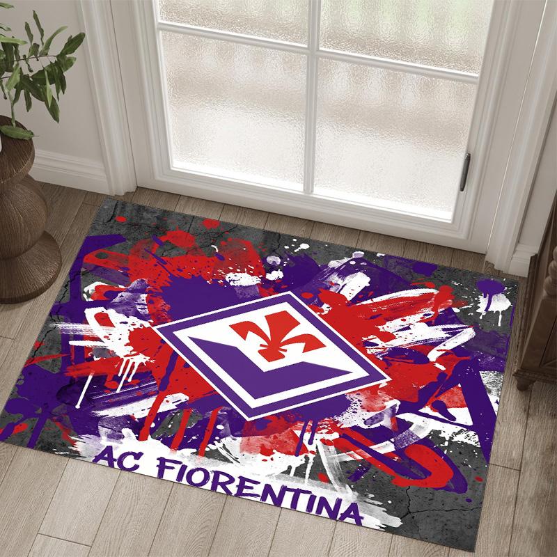 Fiorentina FC Design Crystal Velvet Carpet Cozy Non?Slip Printed Rug For Bedroom Living Room Entrance