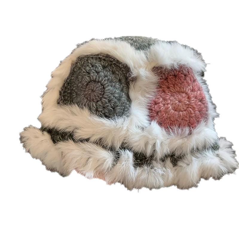 Flauschige Gestrickte Löwentanz-Mütze für Damen - Niedliches, Warmes Fell für Herbst & Winter