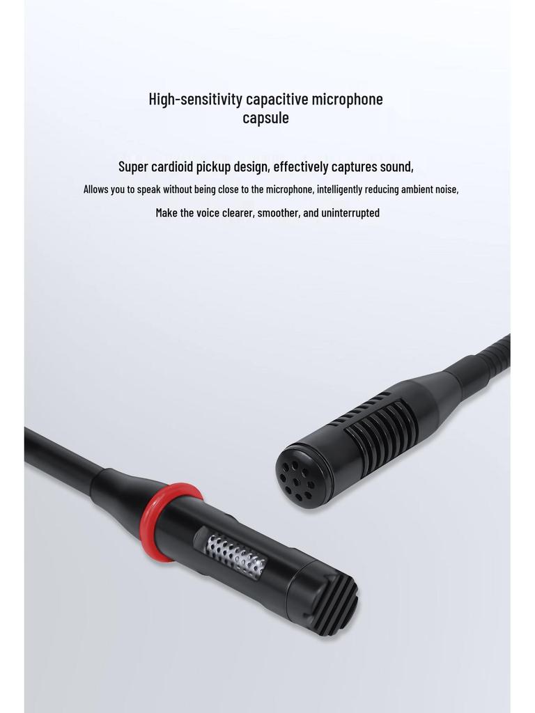 Gooseneck Condenser Microphone with XLR To 6.5mm Cable for Meetings & Recording