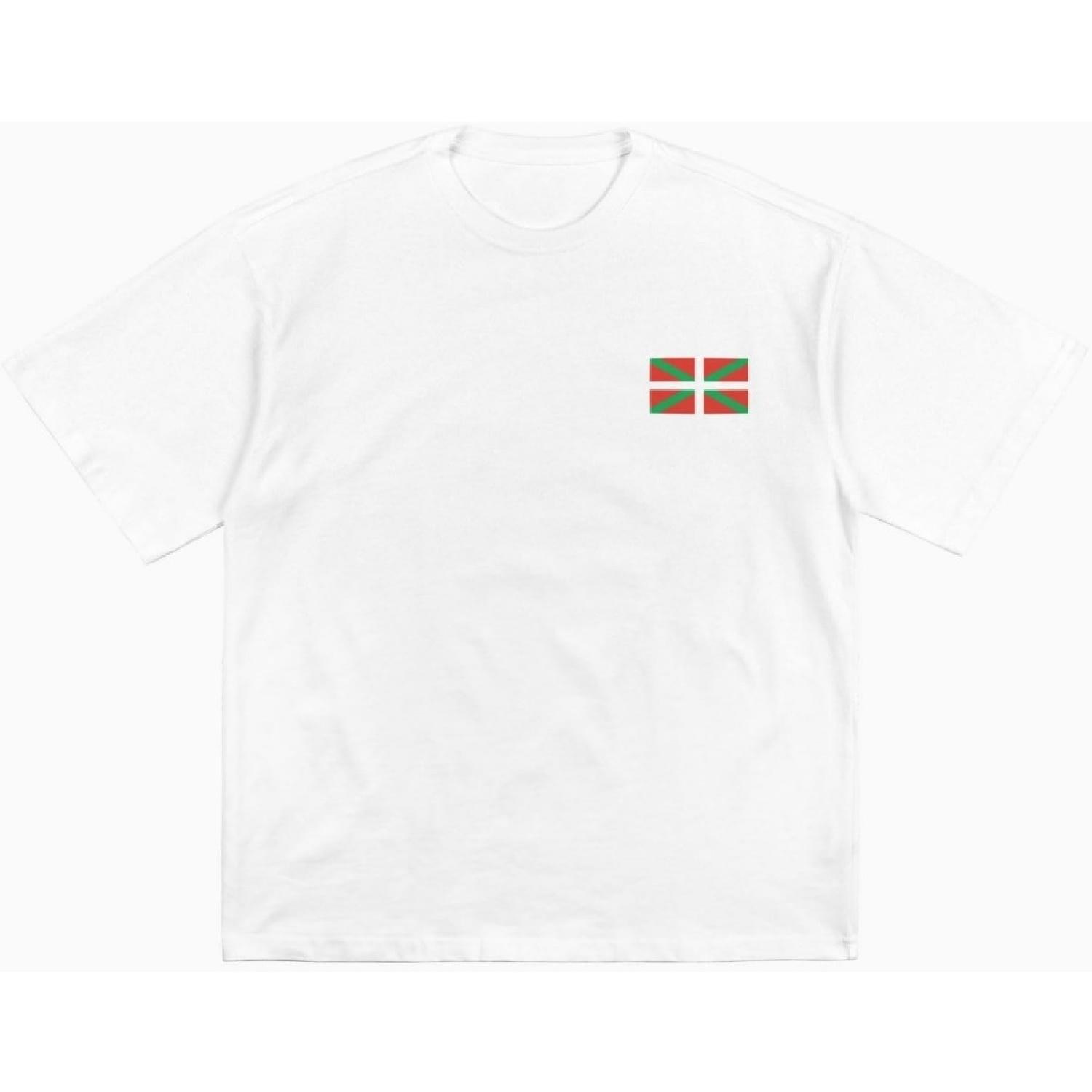 Flag of The Basque Country Cotton T-Shirt for Men Women Short Sleeve Tee Shirts XXXXXL белый