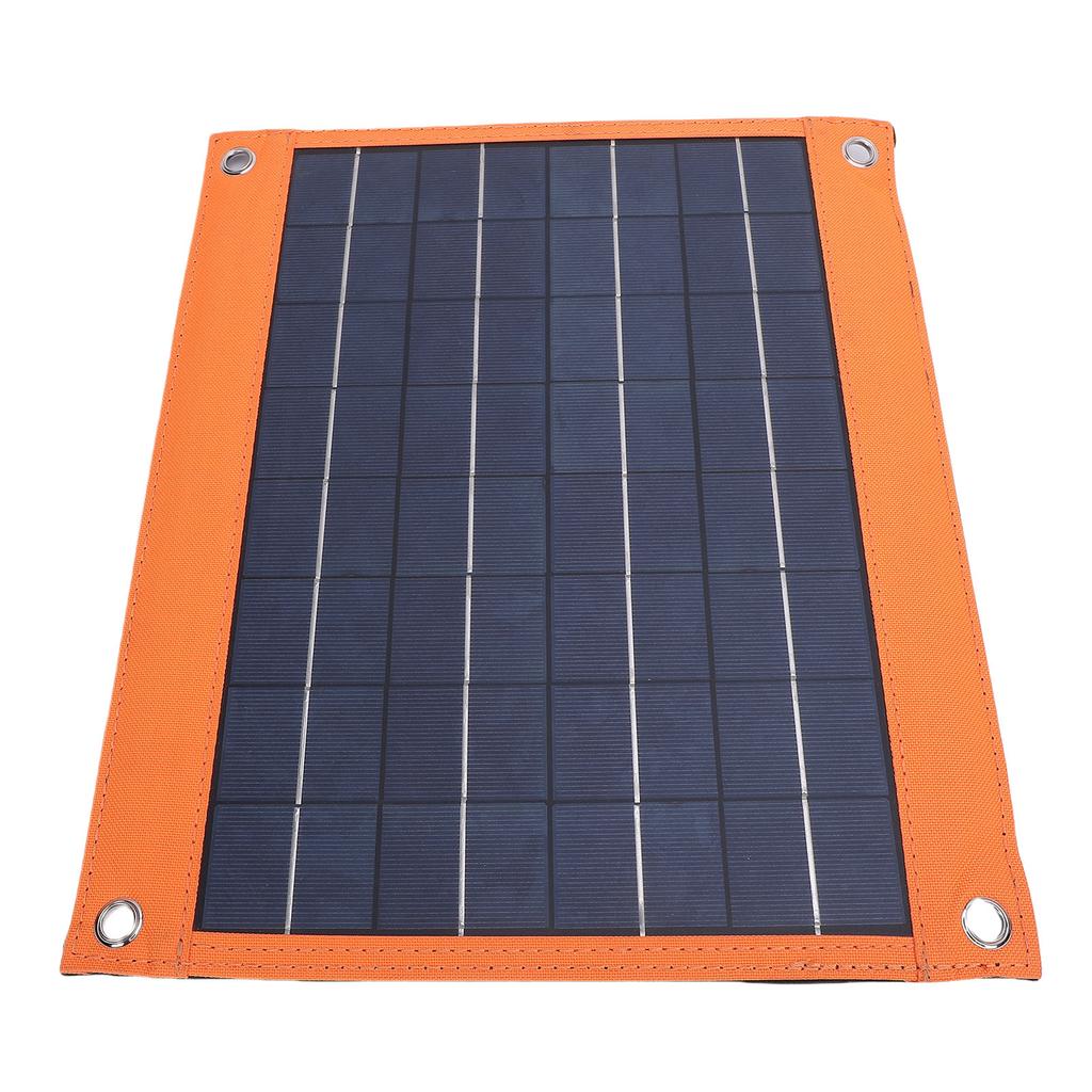 Solarpanel USB A USB C Ausgänge 20W Solarladepanel mit Aufsteller Zigarettenanzünder Batterieklemme