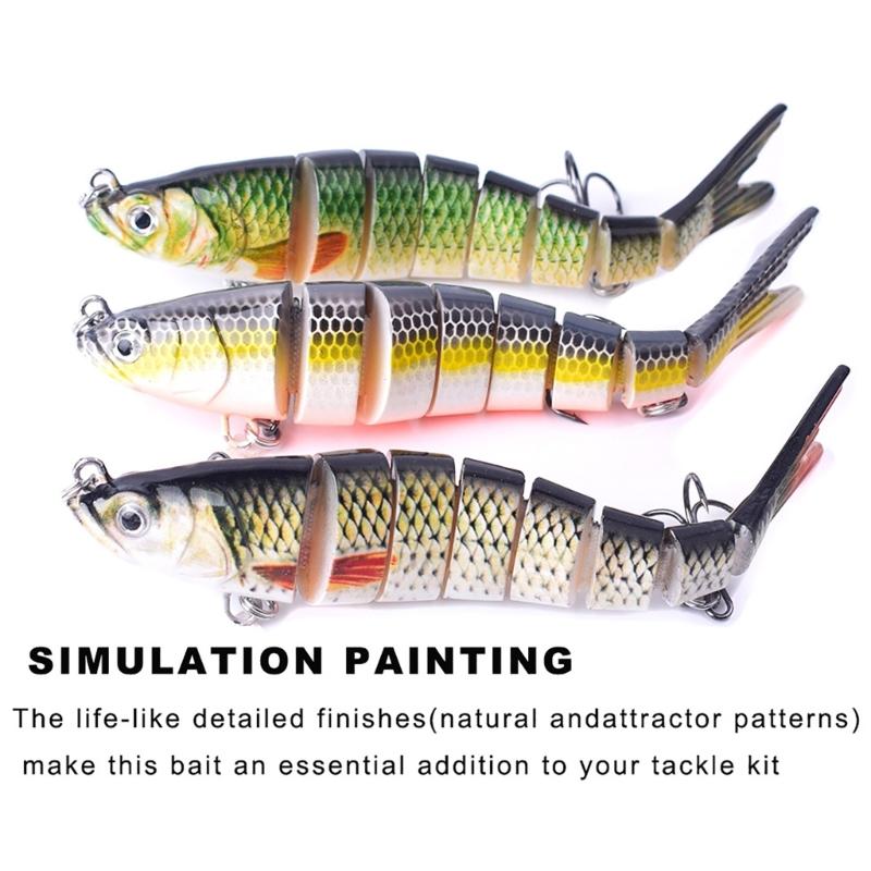 Multi-Section Artificial Fishing Lures Fishhooks Jointed Swimbait Crankbait Fishing Realistic 3D Sinking Swimming Baits