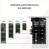 M.2 SATA auf PCIE Adapterkarte Doppelslot M2 SATA Erweiterungskarte PCIe X1/X4/X8/X16 Adapterplatine unterstützt M.2 SSD 2230/42/60/80