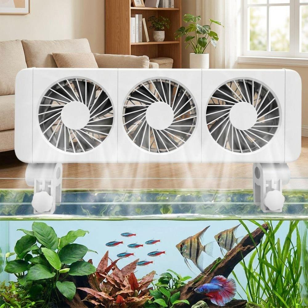 1/2/3/4/5/6 Heads Aquarium Cooling Fans 180° Rotation Fish Tank Cooler  Cool Down Temperature