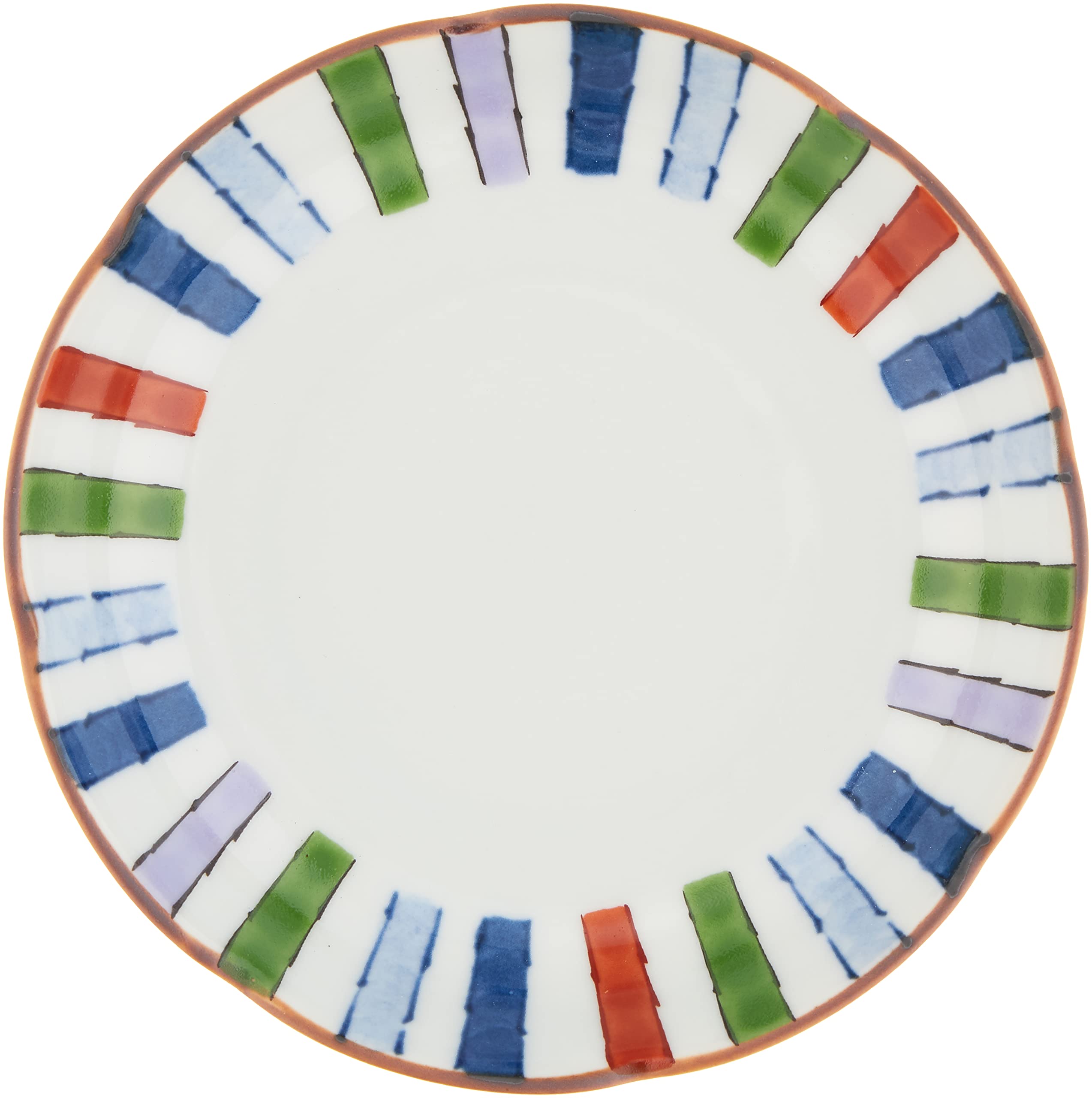 

Hasami ware small plate with a Nishiki Tokusa microwave and dishwasher made in product number 43748 pattern, 10.5cm diameter, safe, Japan,