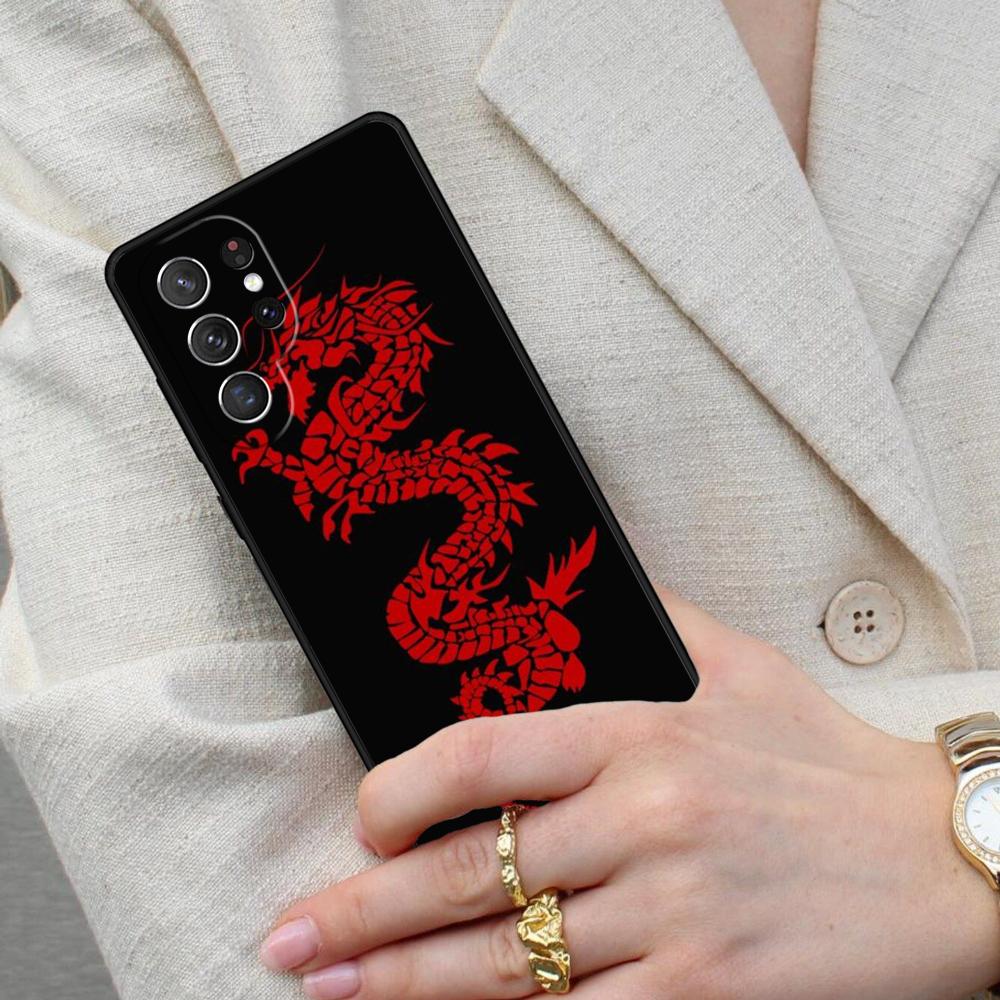 Red Dragon Cell Phone Case for Samsung Galaxy S26 Ultra S25 S24 S23 S22 S21 S20 Note10 Cover