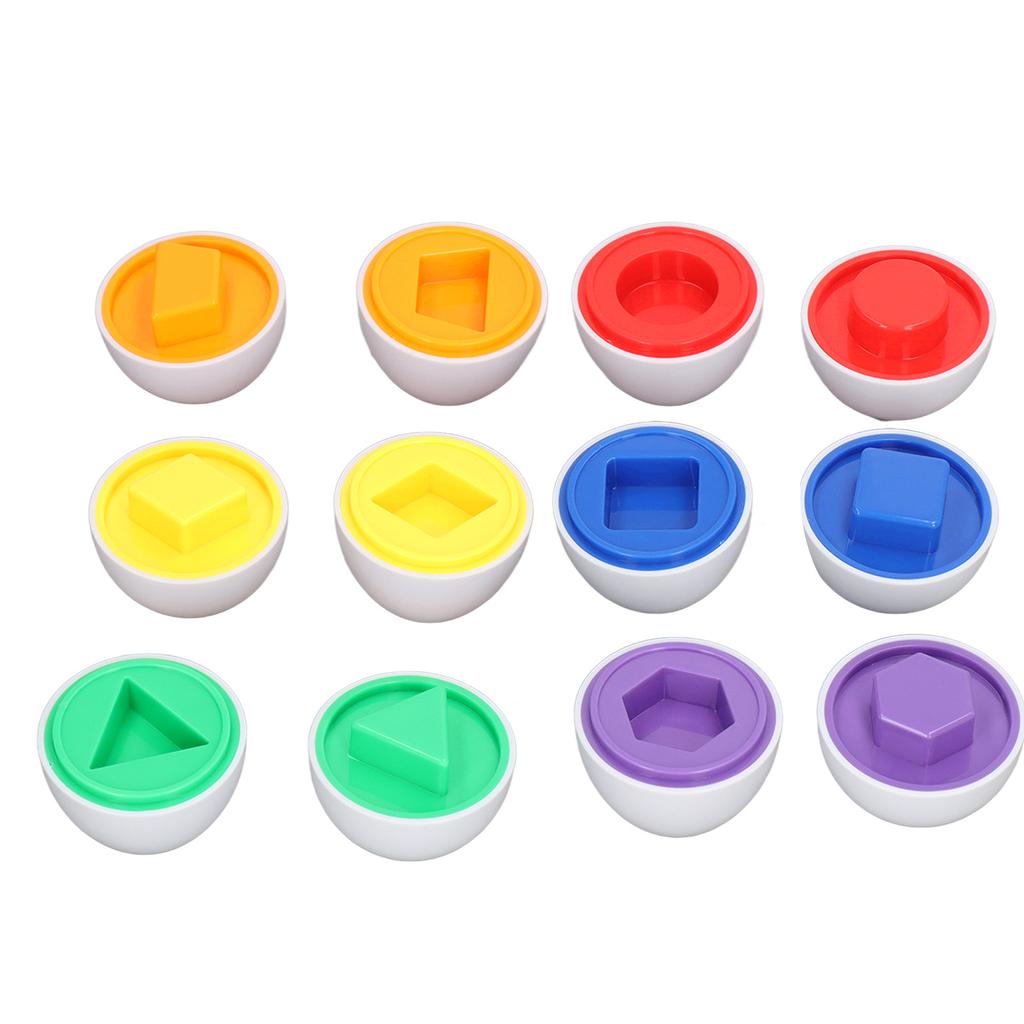 6 Stück Passende Ostereier Frühe Bildung Übung Logisches Denken Formen Zuordnen Eierspielzeug für 3