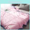 Summer Color Solid Blanket With Soft Filling For Kids And Dormitory Student