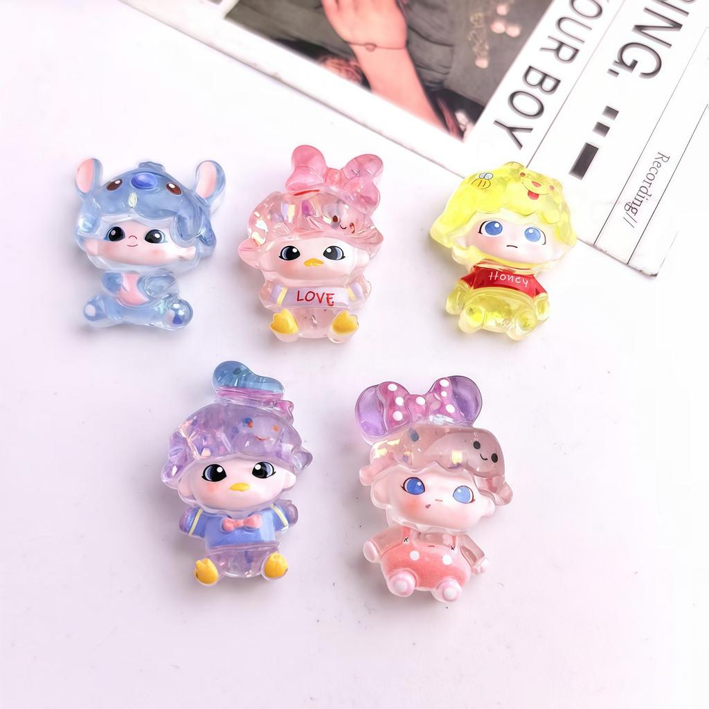 Cartoon Resin Glitter Accessories: DIY Fun Boy's Hair Clips & Phone Case Decoration