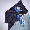 Mens High-Waisted Loose Fit Y2K Streetwear Denim Pants With Cartoon Embroidery Stretch Cotton Straight Leg