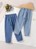 Girl jeans, fresh, casual, versatile, tulip waist children's jeans 2-piece set