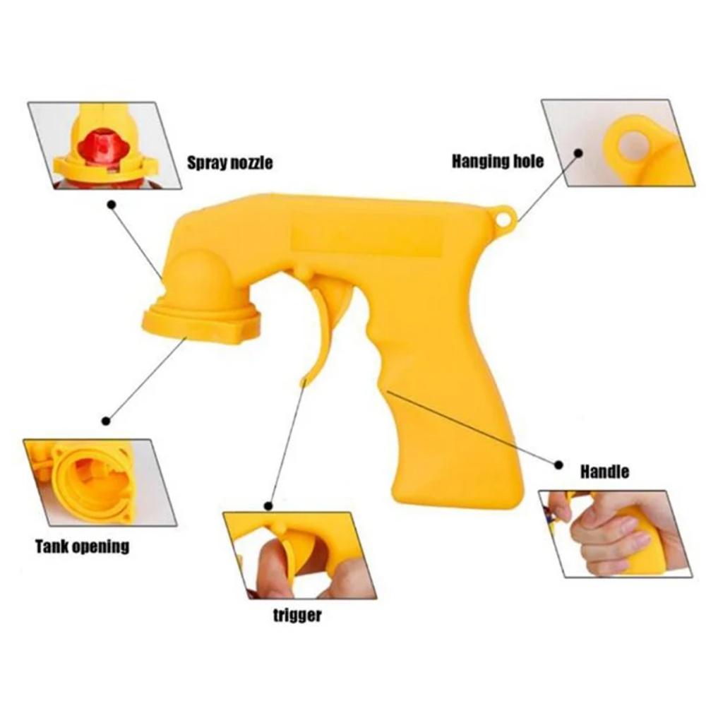 Car Spray Paint Gun Handle Spray Full Grip Lock Handle Trigger Polish Can Spray Paint Maintenance Repair Tool Car Accessories