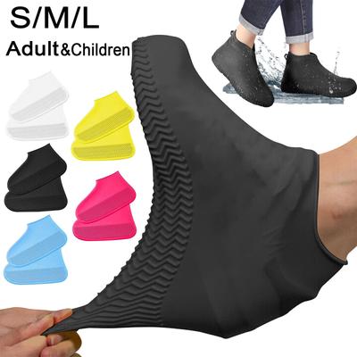 Silicone Waterproof Shoe Covers for Adults and Children S/M/L Waterproof Rain Boot Covers Outdoor Camping Non-slip Rubber Rain Boot Covers