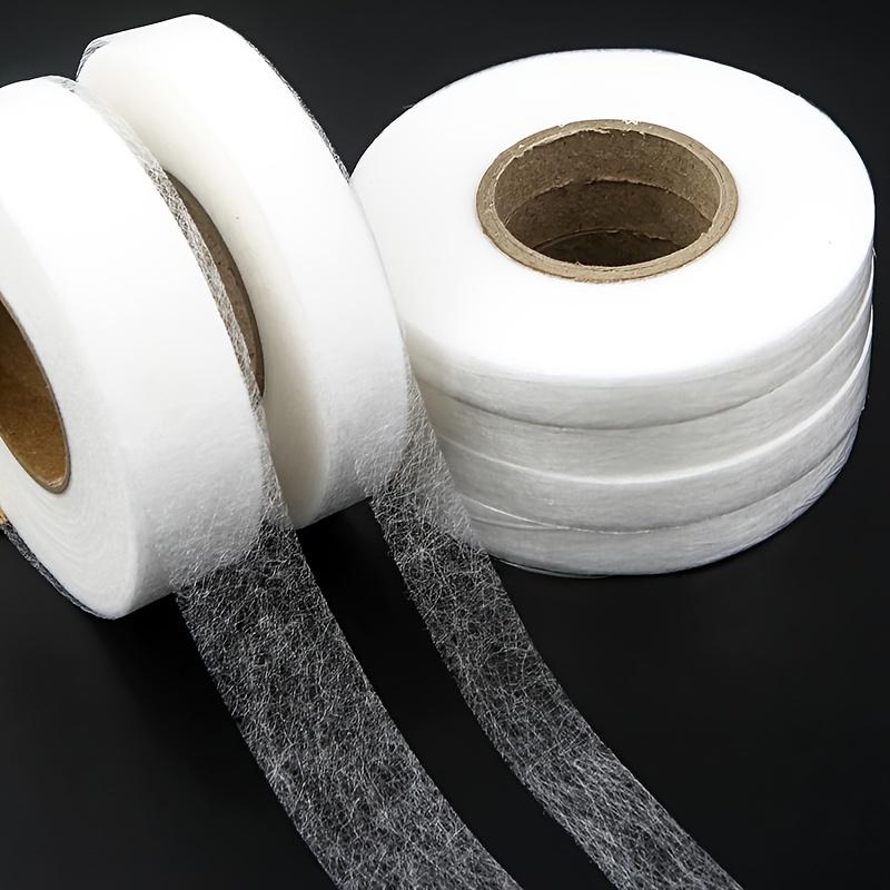 Double-sided Non-woven Interlining Adhesive Fabric Cloth Iron on Hem Tape Interlining Web DIY Sewing Craft 1cm Wide(60m)