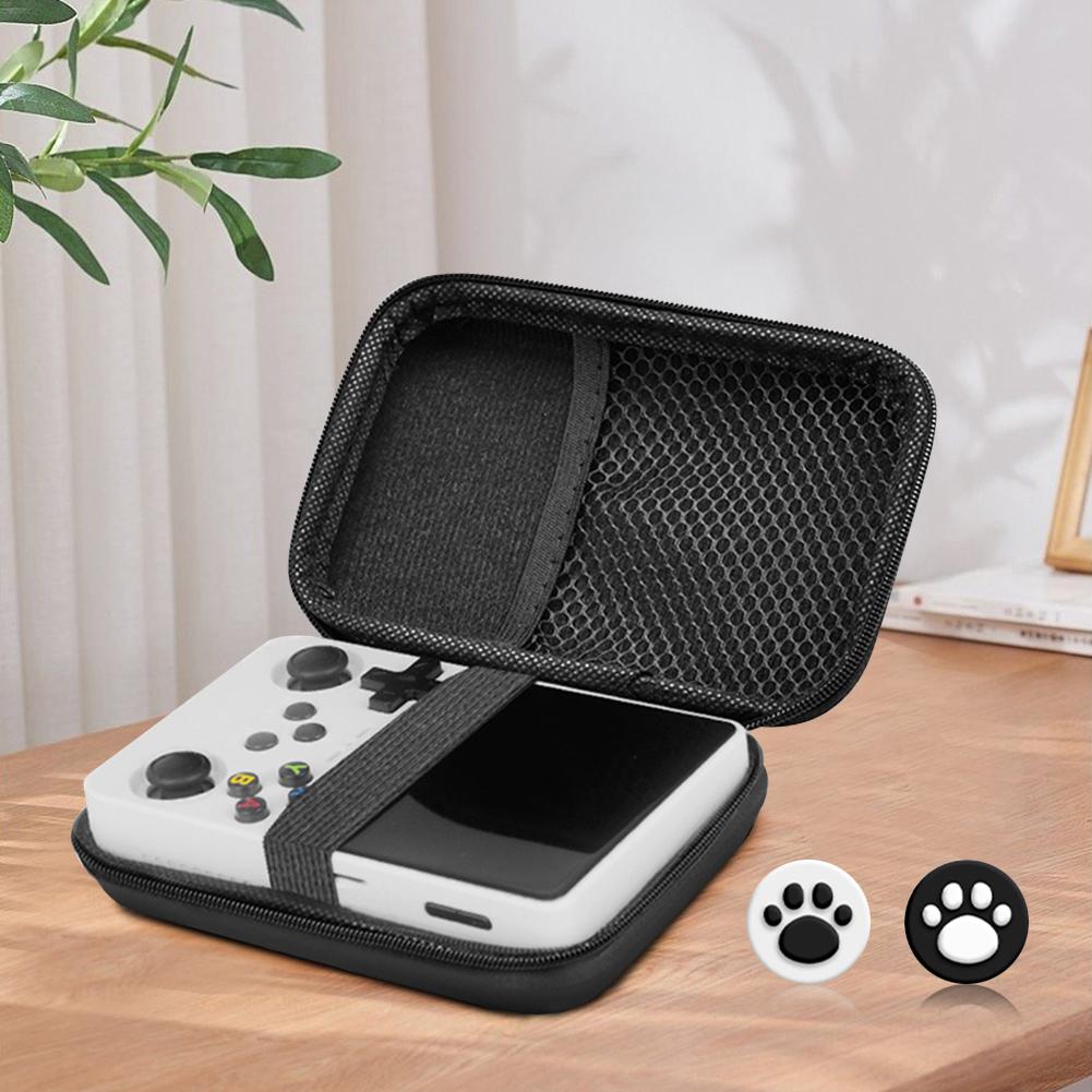 EVA Hardshell Case Shockproof with 2 Joystick Caps Retro Handheld Game Console Carrying Bag for Miyoo Mini Plus/RG35XX/R36S/R35S
