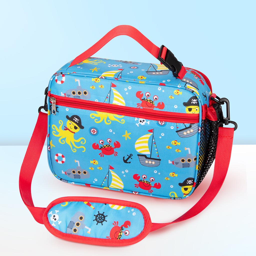 Cartoon Insulated Lunch Bag Cute Floral Printed Food Handbags Portable Thermal Lunch Bag Fresh-Keeping Bag Tote for Student