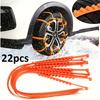 22pcs Car Tire Anti-Skid Chains, Snow Chains, Winter Anti-Skid Tire Straps, Car Outdoor Snow Anti-Skid Chains Emergency Pa