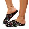 Foreign trade color sequined bag head half slippers women's summer wear 2025 new flat-bottomed large-size lazy cool slippers