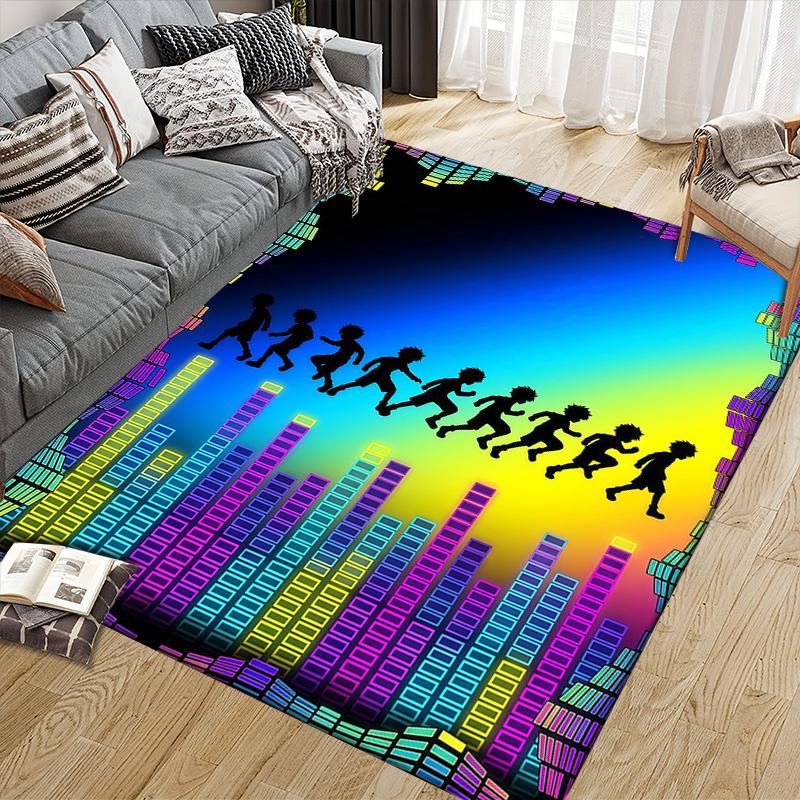 Killua Zoldyck Home Sofa Decoration for Living Room & Bedroom, Non‑Slip Play Flannel Floor Mat for Game Room