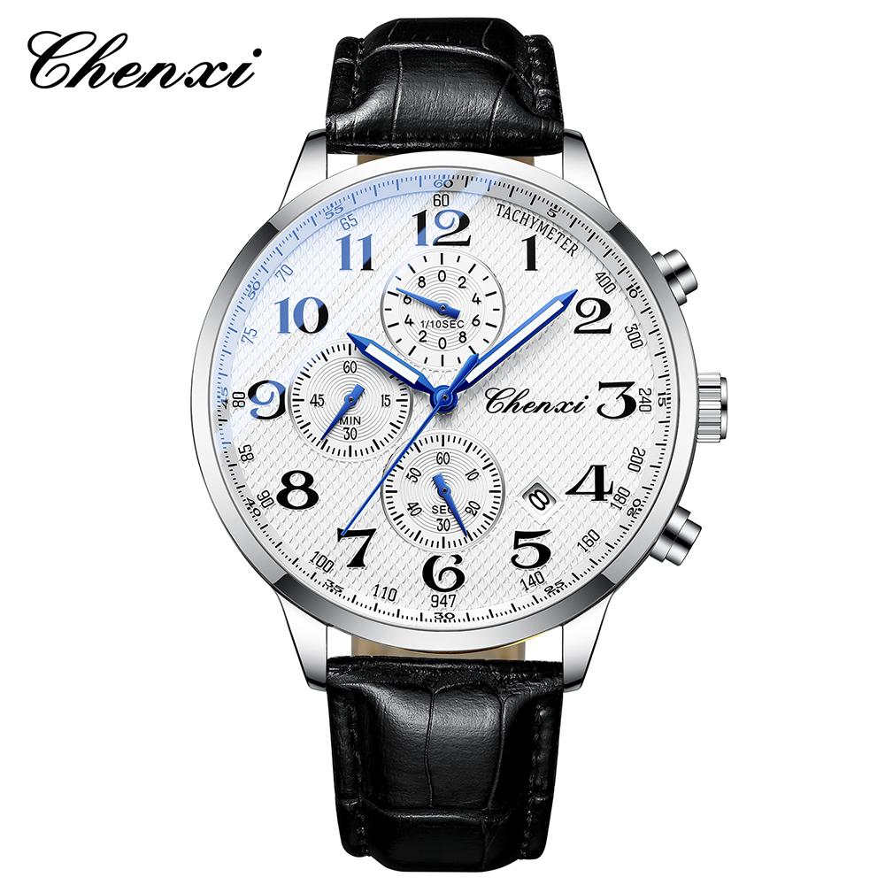 CHENXI Business Watches For Men Multi-functional Fashion Quartz Man Watch Calendar Luminous Chronograph Men's Wristwatches