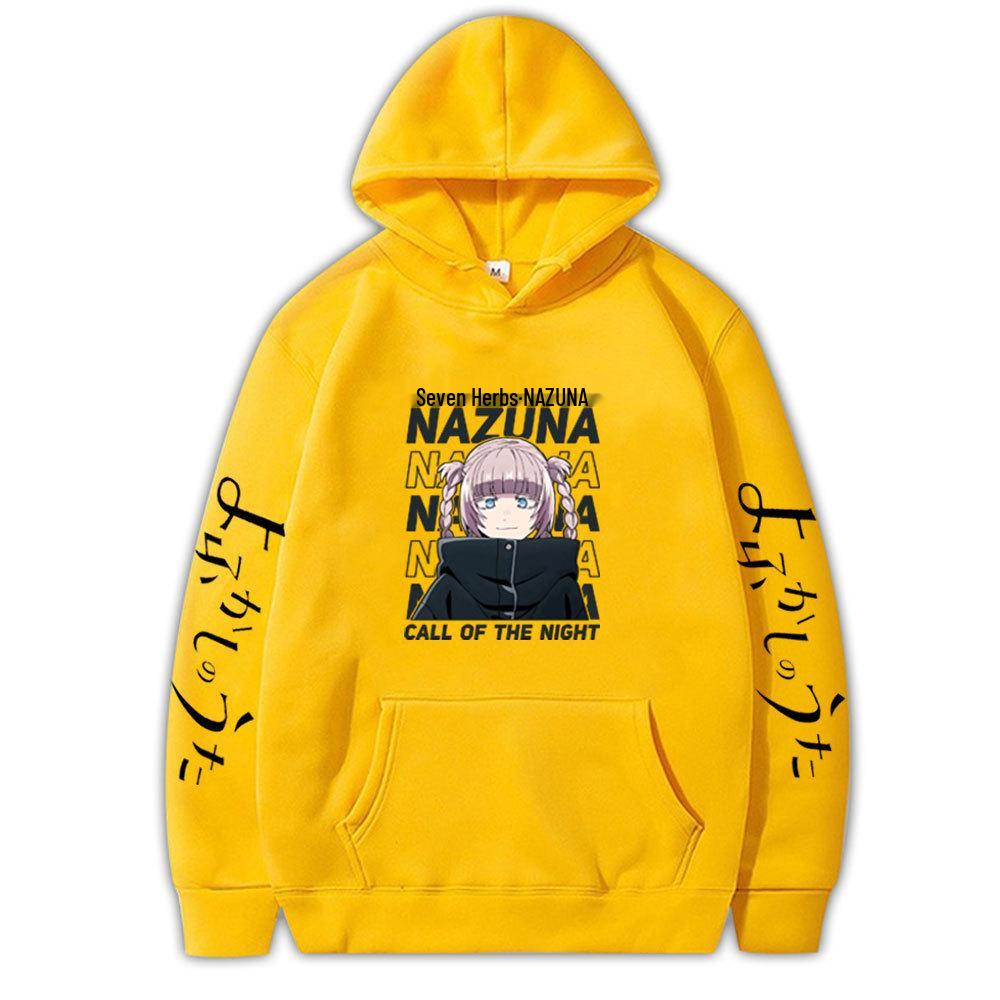 NAZUNA Cartoon-Print Plus Size Hoodie, Harajuku Streetwear Sportswear