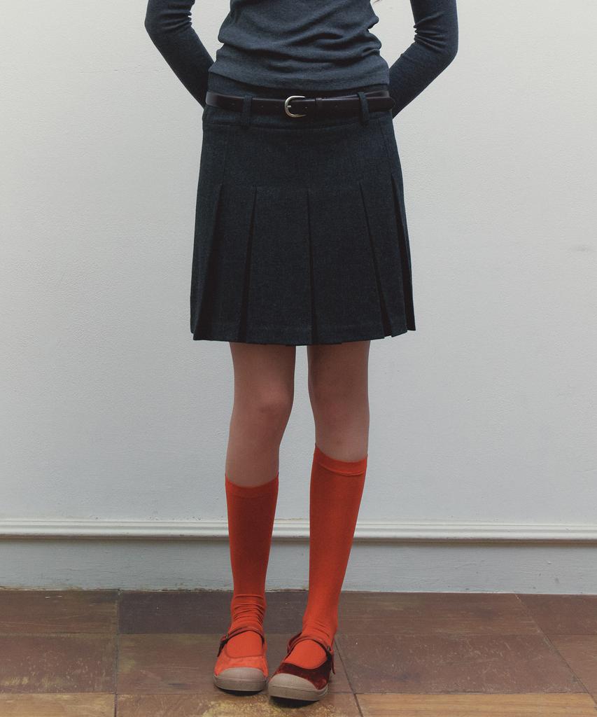 Bensimon Pleats Mini Skirt - Charcoal