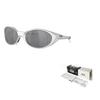 Oakley Eyejacket Redux Ii Irregular Temples Metallic Nylon Oval Sunglasses Men's Silver